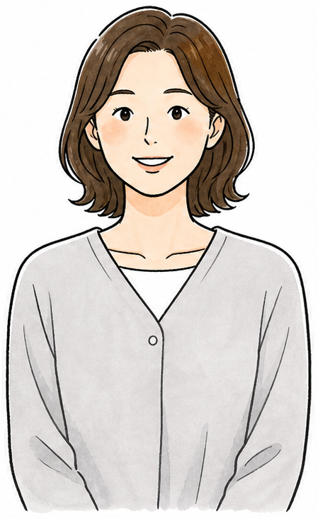 セミナーに参加した40代女性のイラスト